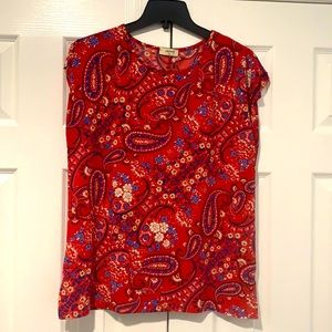 Red US size 12 sleeveless top